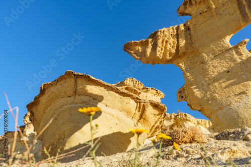 Sandstone formations Bolnuevo  Spain