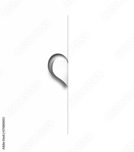 Black and white halftone heart on white backgroubd