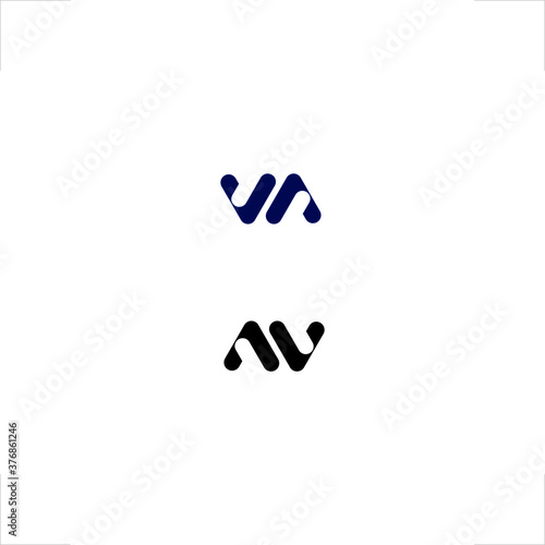 abstract initial VA AV letter design modern logo