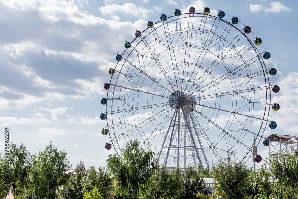 Ferris wheel in an amusement park