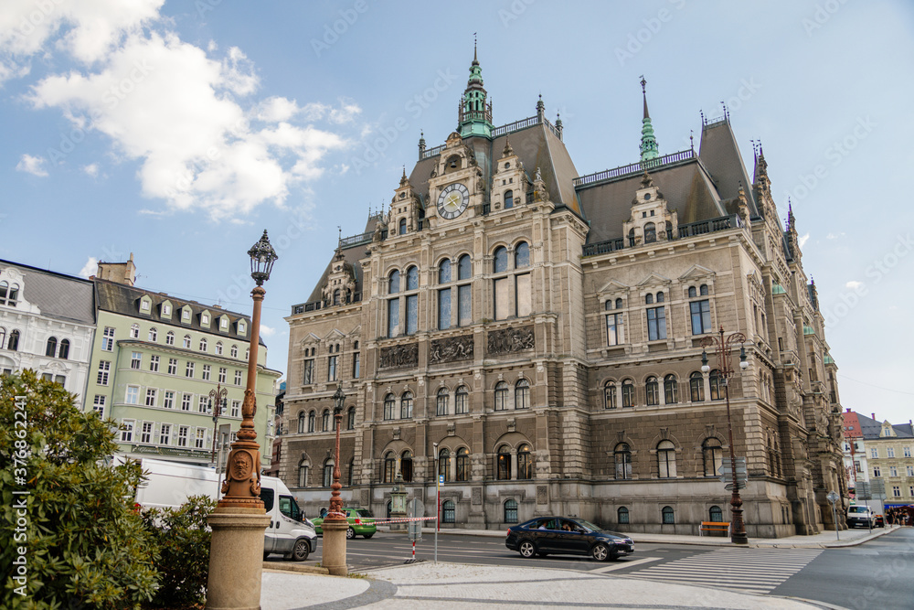 Neorenesance town hall, Square Dr. E. Benes, Liberec, North Bohemia, Czech republic