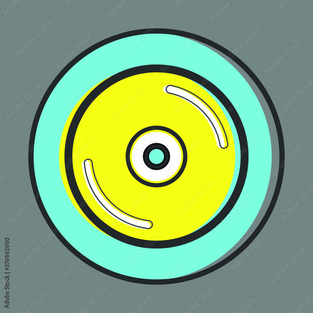 the DVD color of a flat simple icon. Web apps security Kit illustration vector of the mobile application. The modern style of design. Line single minimalistic sign the DVD color of a flat simple icon. Web apps security Kit illustration vector of the mobile application. The modern style of design. Line single minimalistic sign