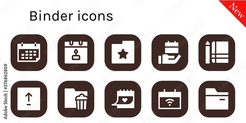 binder icon set binder icon set
