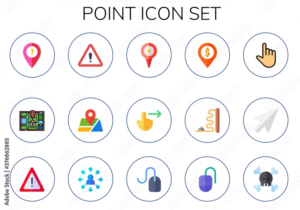 point icon set point icon set