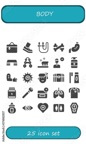 Modern Simple Set of body Vector filled Icons