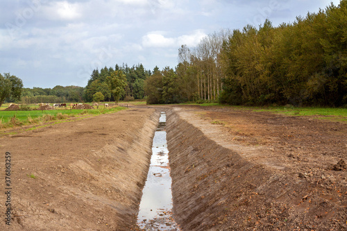 Newly dug drainage canal photo