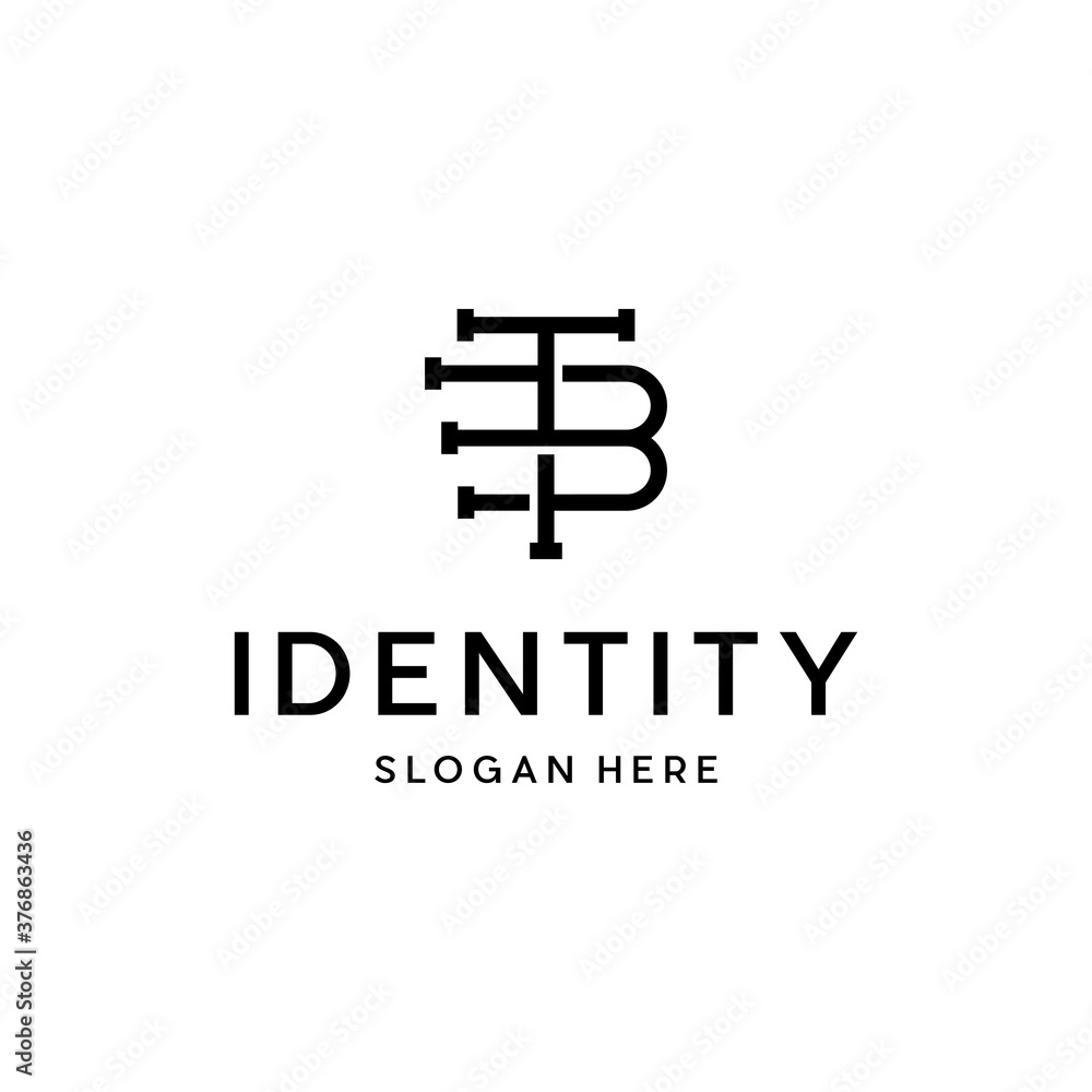 TB BT abstract vector logo monogram template, Elegant logo TB letters initials monogram, combination overlapping two letters T and B marks TB BT abstract vector logo monogram template, Elegant logo TB letters initials monogram, combination overlapping two letters T and B marks