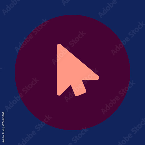 the Arrow color of a flat simple icon. Web apps security Kit illustration vector of the mobile application. The modern style of design. Line single minimalistic sign