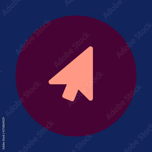 the Arrow color of a flat simple icon. Web apps security Kit illustration vector of the mobile application. The modern style of design. Line single minimalistic sign