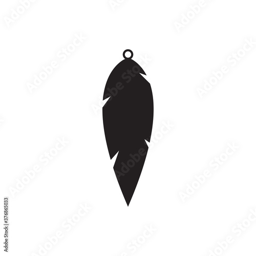 Teardrop earring icon design template vector isolated