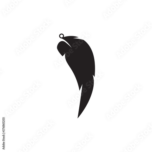 Teardrop earring icon design template vector isolated