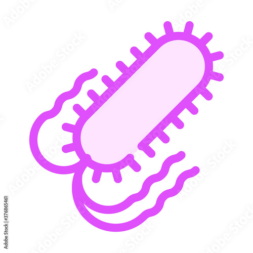 salmonella bacteria color icon vector isolated illustration