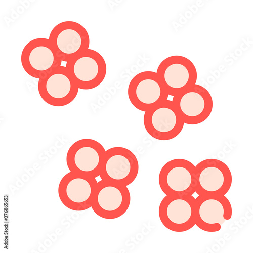 staphylococcus aureus color icon vector isolated illustration