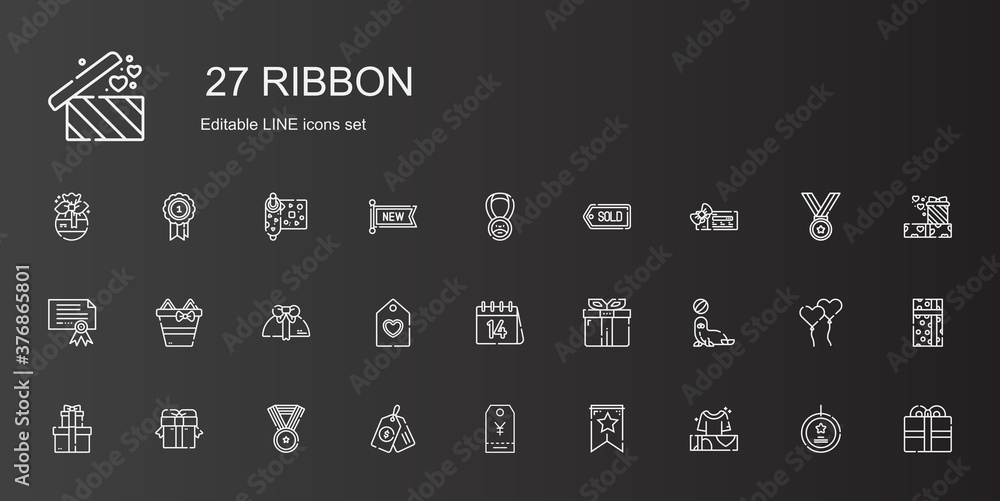 ribbon icons set ribbon icons set