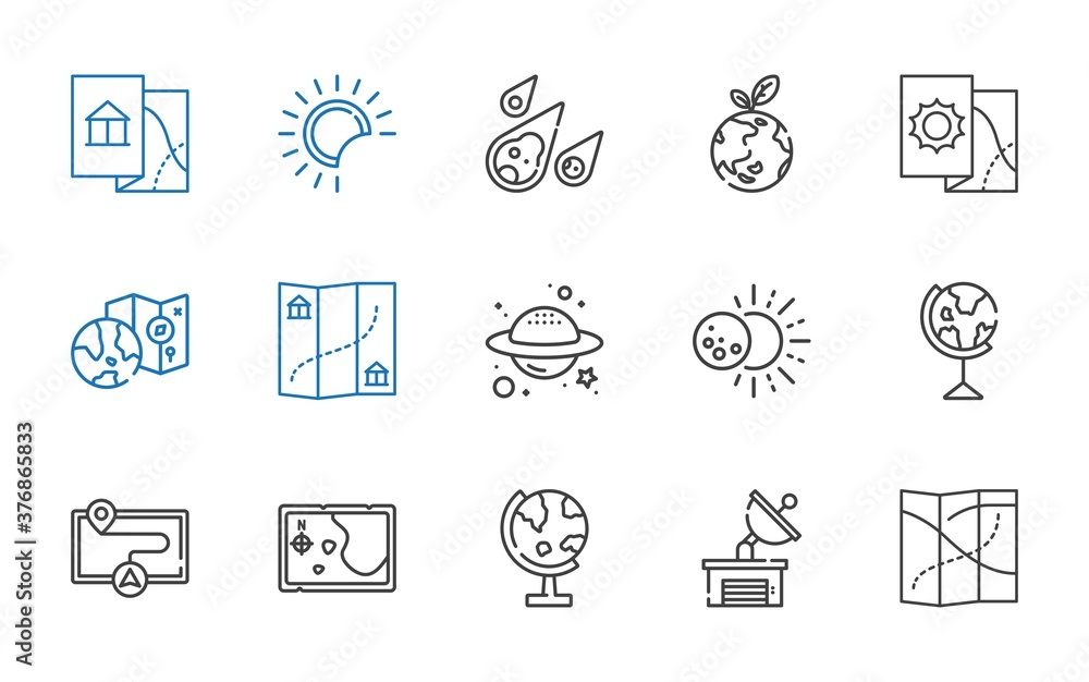 Fototapeta premium orbit icons set