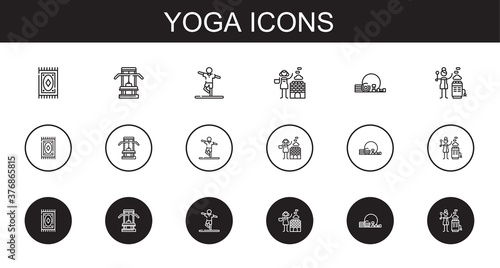 yoga icons set
