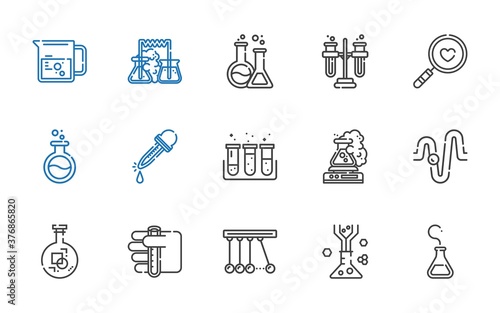 experiment icons set