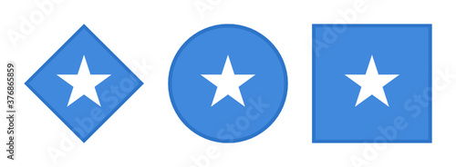 somalia flag icon set. isolated on white background

