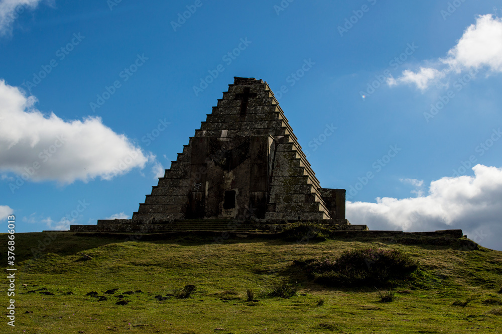 Puerto del Escudo, Cantabria, Spain, September 6, 2020.
Pyramid, Mausoleum honoring Italian soldiers killed during the 1936 Spanish Civil War Puerto del Escudo, Cantabria, Spain, September 6, 2020.
Pyramid, Mausoleum honoring Italian soldiers killed during the 1936 Spanish Civil War