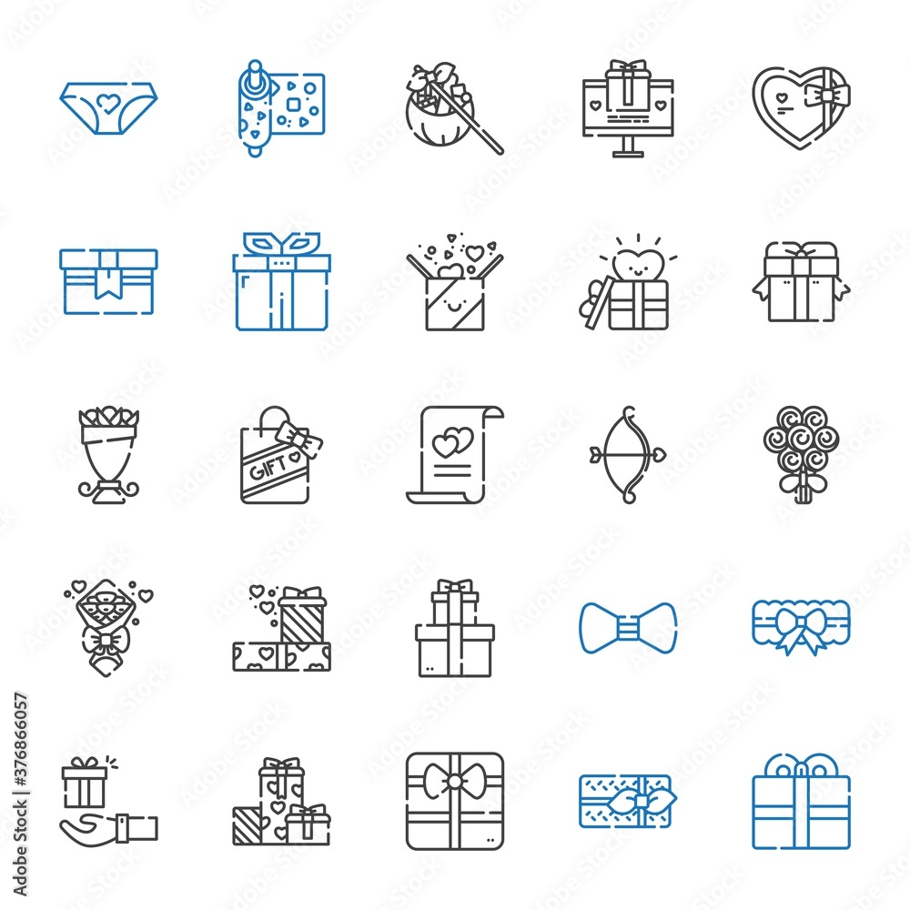 bow icons set bow icons set