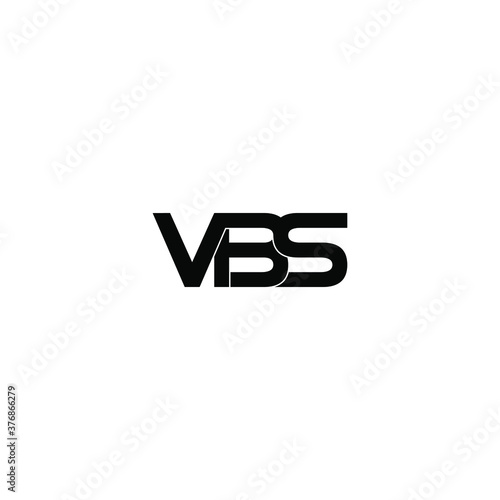 vbs letter original monogram logo design