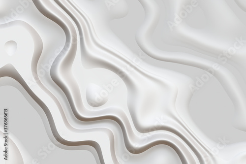 white silk textured creame background,Closeup of rippled satin fabric with soft waves photo