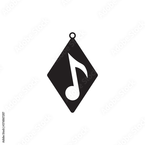 Teardrop earring icon design template vector isolated