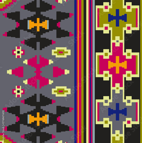 Ethnic tribal vector texture ornament, seamless pattern print for your design © RekhaArtGalaxy