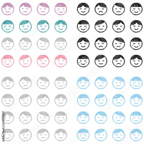 Face Emotions Icon Set