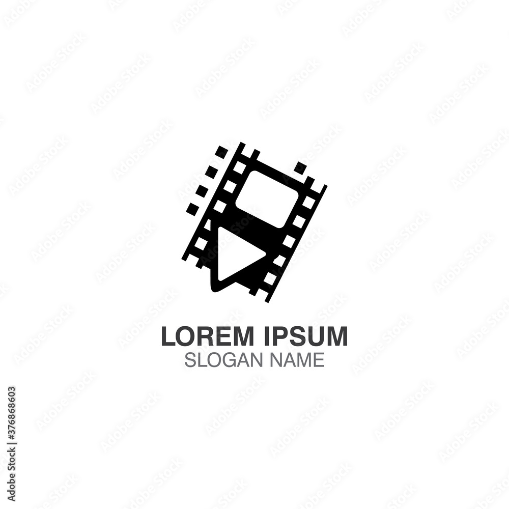 Film logo design inspiration template vector isolated illustration Film logo design inspiration template vector isolated illustration