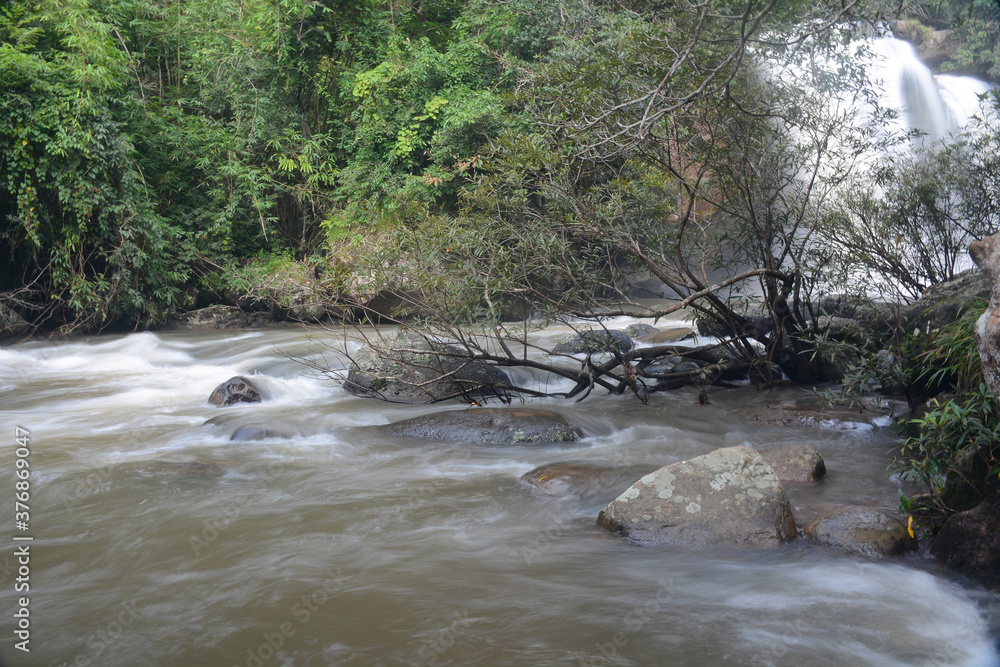 Obraz premium Haew Suwat waterfall in Khao Yai National Park in Thailand
