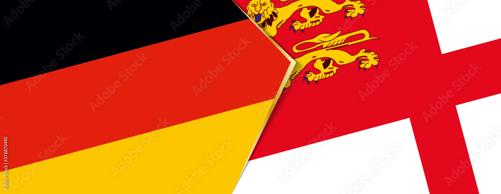 Germany and Sark flags, two vector flags Germany and Sark flags, two vector flags