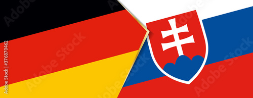 Germany and Slovakia flags, two vector flags