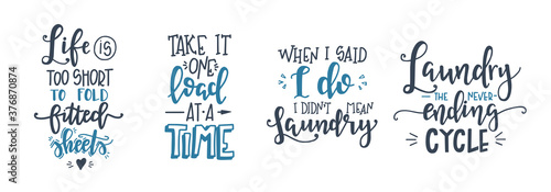 Laundry Hand drawn typography poster. Conceptual handwritten phrase Laundry T shirt hand lettered calligraphic design. Inspirational vector. Vector illustration