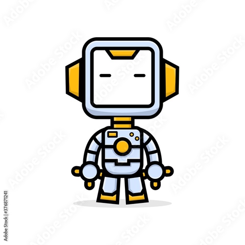 Cute characters friendly robot sleep © Ratuhiliyatul