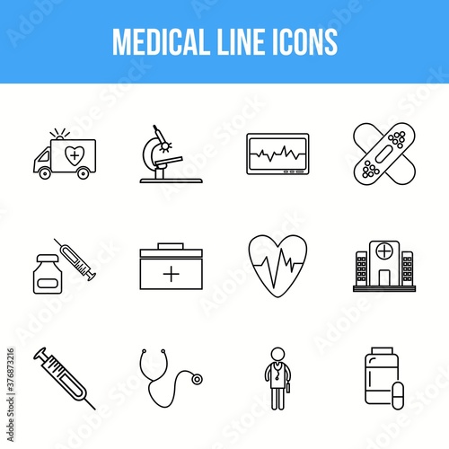 Unique Medical Line icon set
