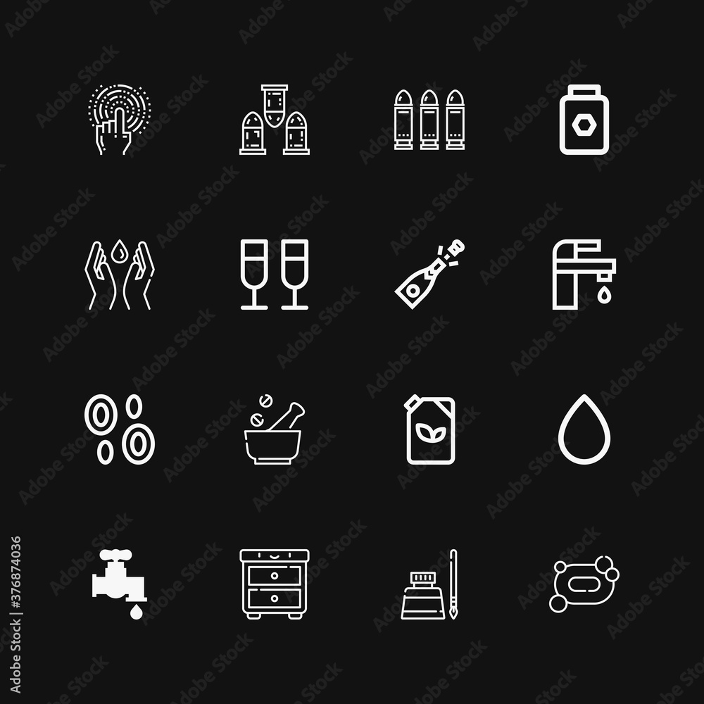 Editable 16 drop icons for web and mobile Editable 16 drop icons for web and mobile