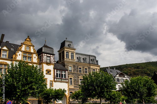 Historic house front  tourism region Cochem  Germany