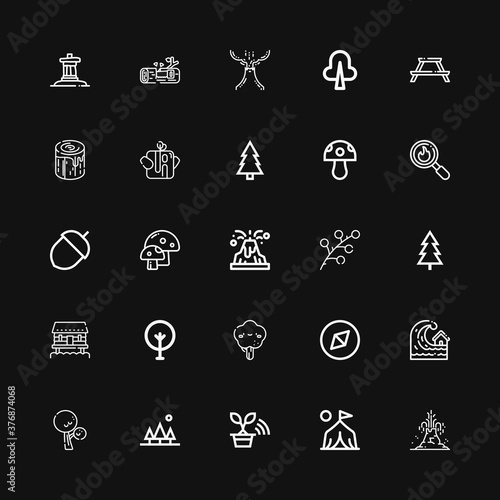Editable 25 forest icons for web and mobile