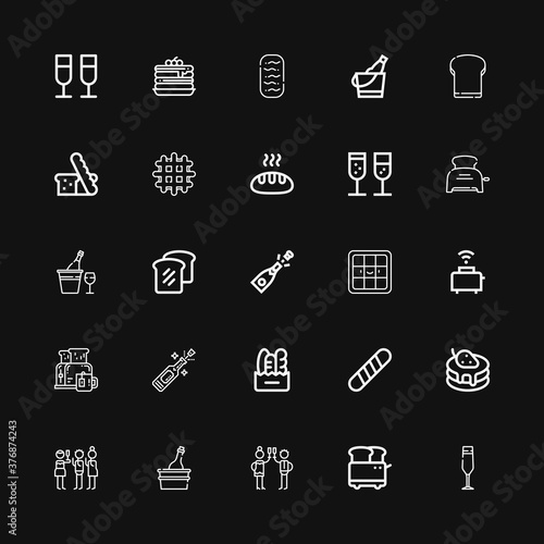 Editable 25 toast icons for web and mobile