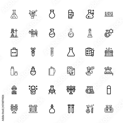 Editable 36 flask icons for web and mobile