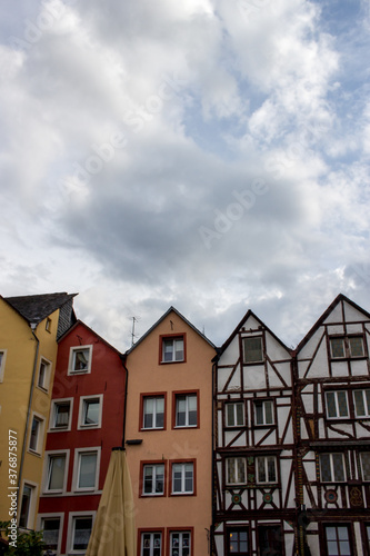 Romantic half-timbered houses on the Moselle (Germany) 