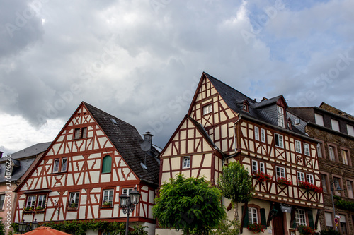 Romantic half-timbered houses on the Moselle (Germany) 