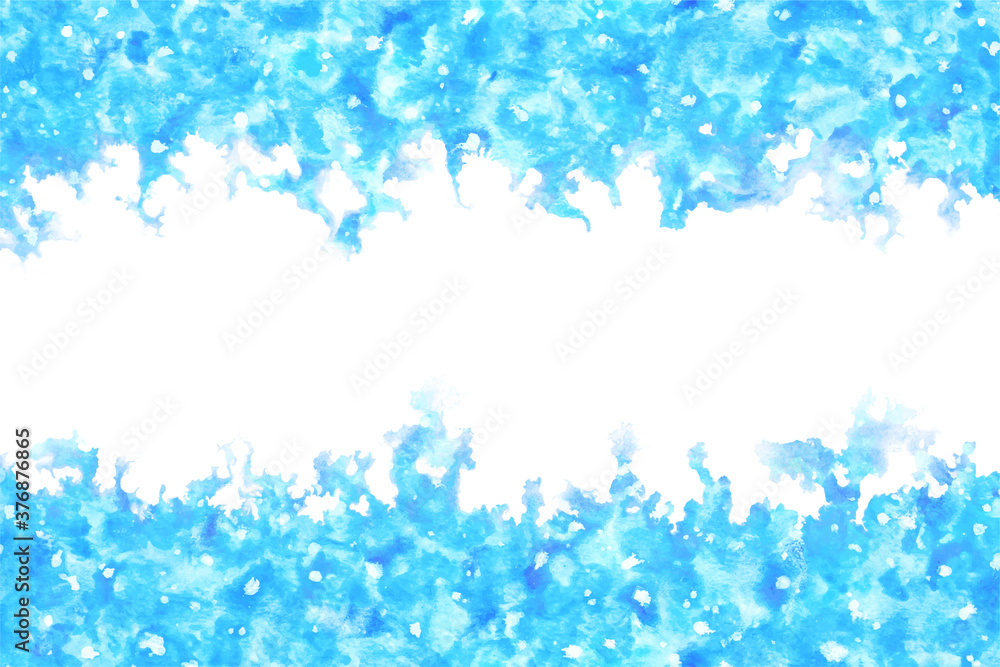 氷 雪 ブルー クリスマス 水彩 背景