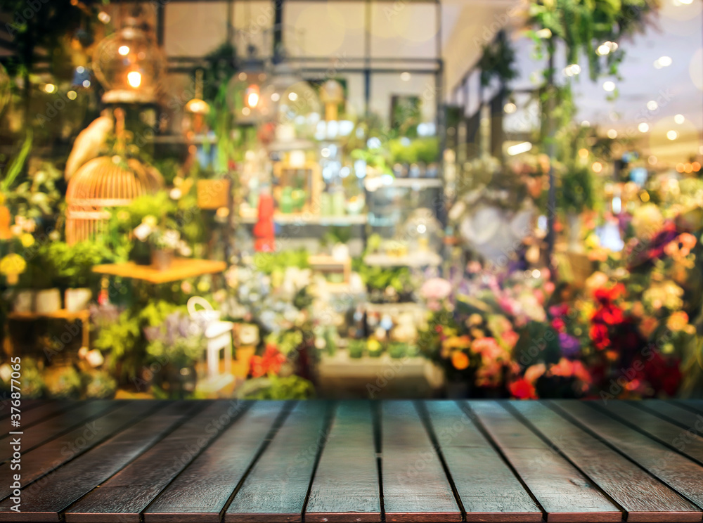abstract blurred flower shop for background abstract blurred flower shop for background
