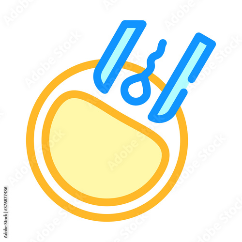 artificial insemination color icon vector isolated illustration