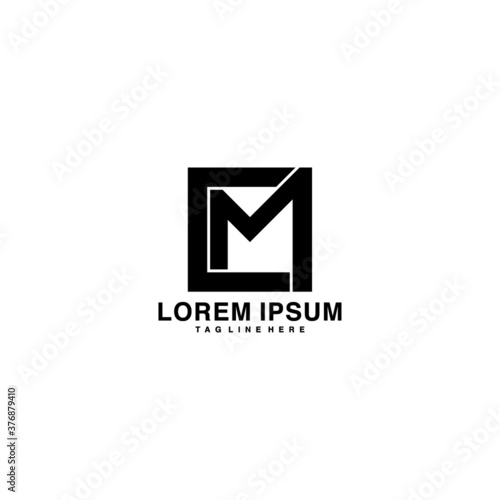 cm letter logo icon vector
