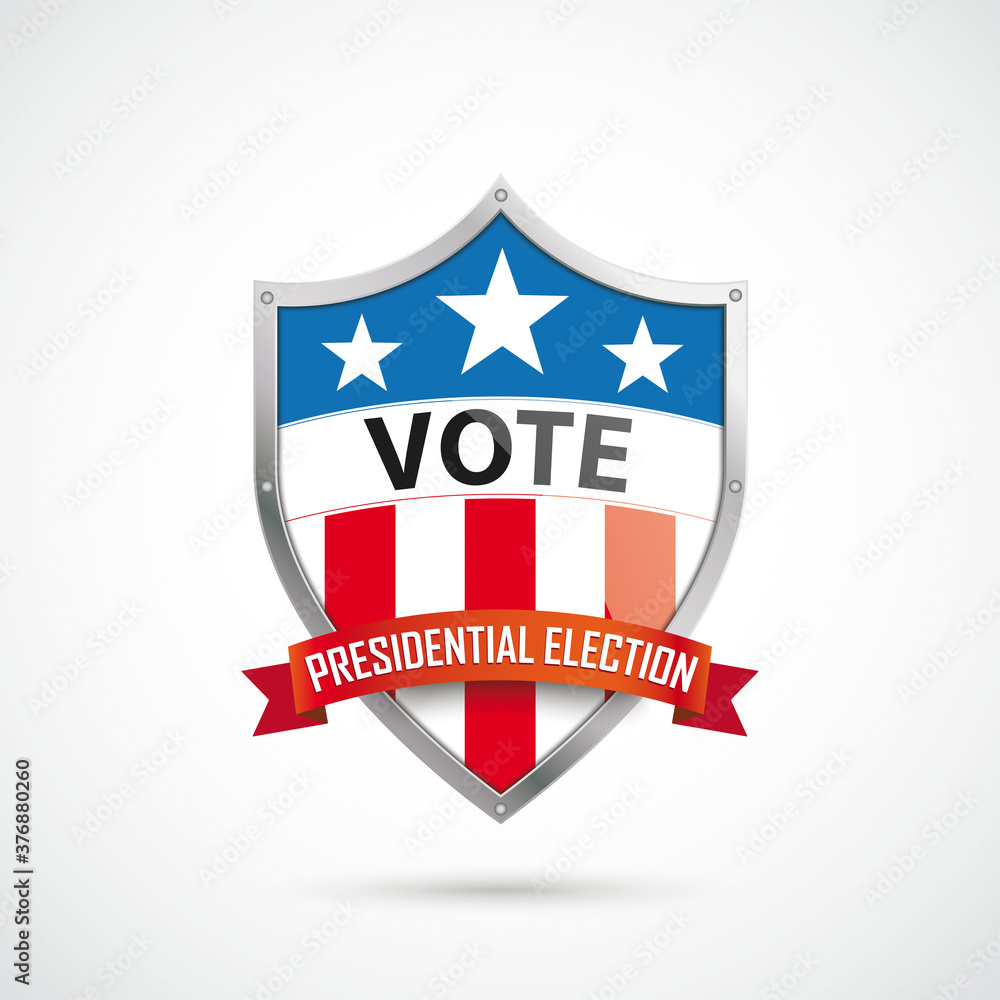 Vote Presidential Election Protection Shield Ribbon