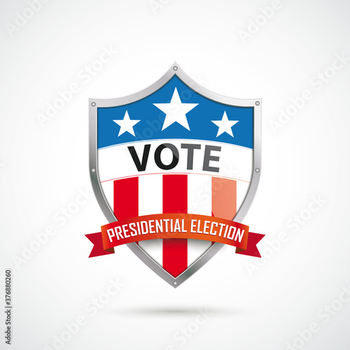 Vote Presidential Election Protection Shield Ribbon