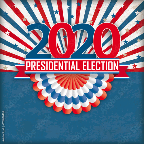 Presidential Election 2020 Bunting Retro Sun